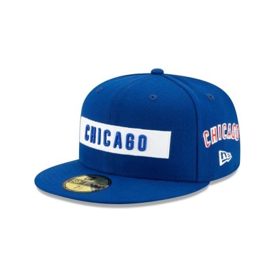 Chicago Cubs Gorra | New Era MLB Boxed Wordmark 59fifty Fitted Cap Mexico - Azules